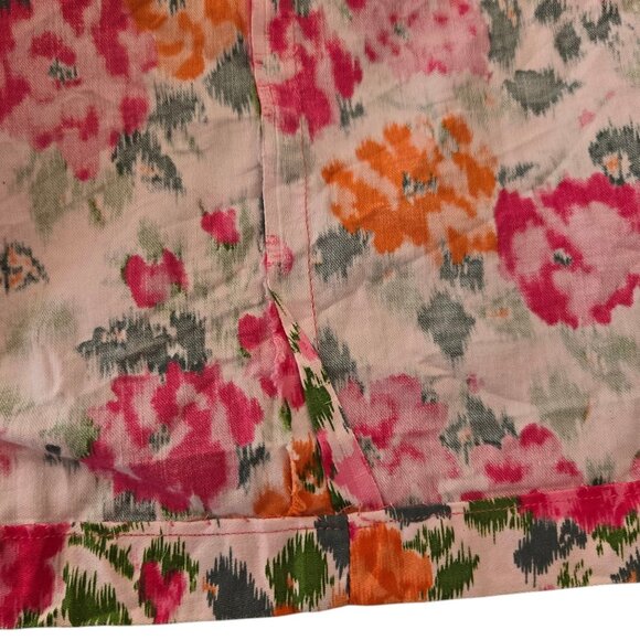 Vintage Floral Maxi Skirt Handmade Gathered Waist Pink & Orange Pattern - Picture 7 of 7